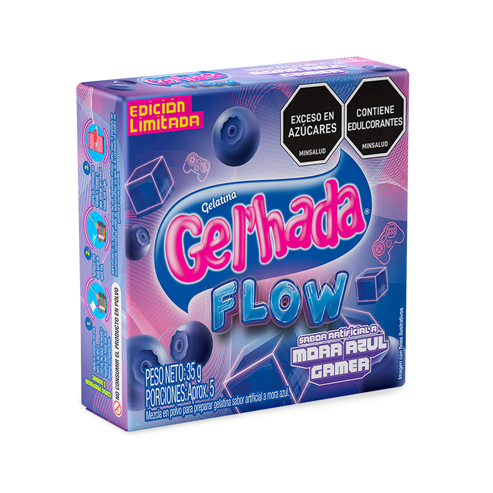 Gelatina Gel’hada x 35gr mora azul gamer. Edi. limitada
