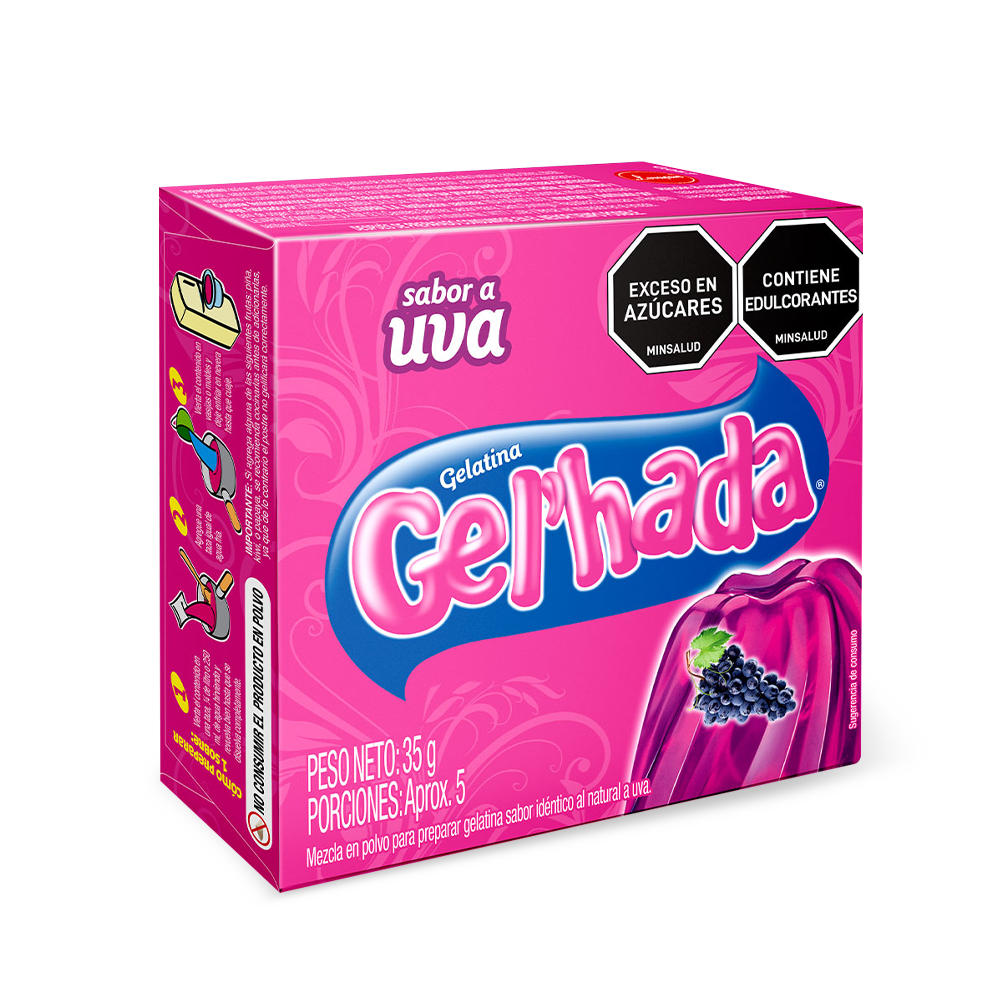 Gelatina Gel’hada uva  x 35gr