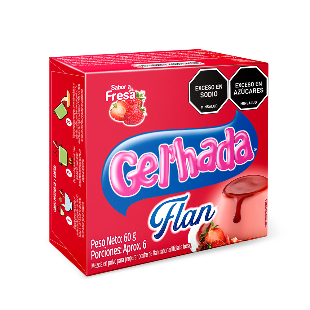 Flan Gel’hada Fresa x 60g