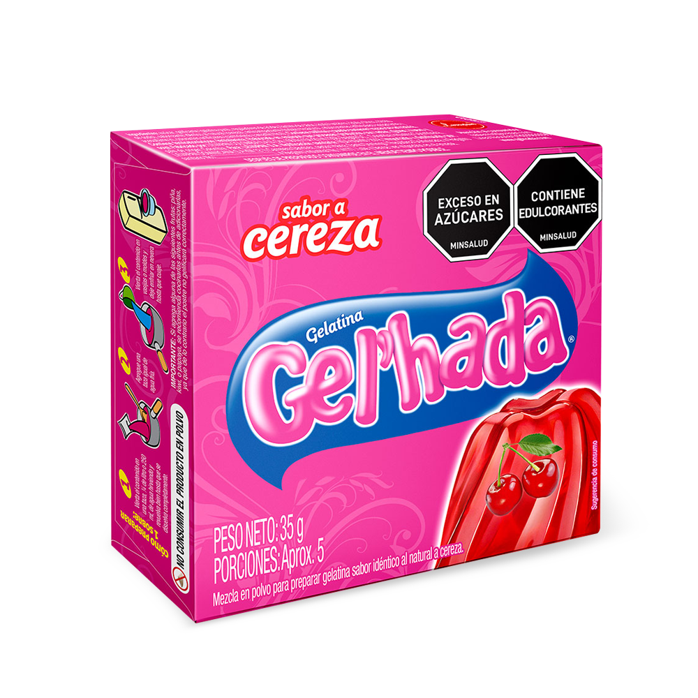 Gelatina Gel’hada Cereza  x 35gr