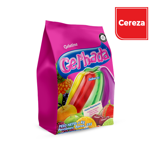 Gelatina Gel’hada Cereza x 5 Kg