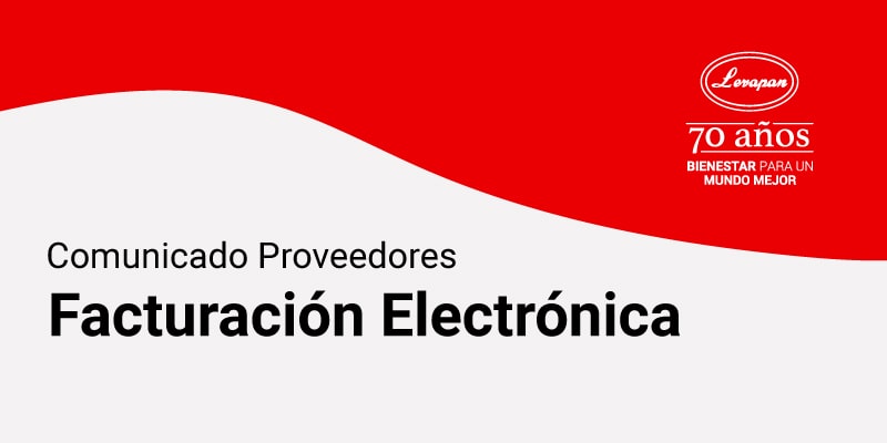 COMUNICADO PROVEEDORES FACTURACIÓN ELECTRÓNICA